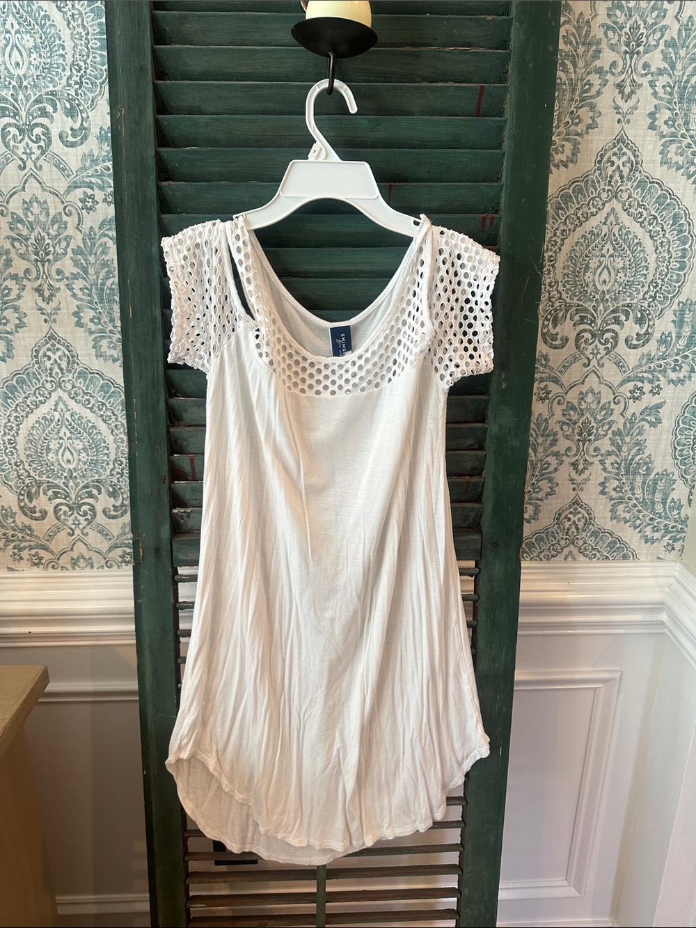 Swimsuits for All Women’s White Cold Shoulder Swim Coverup